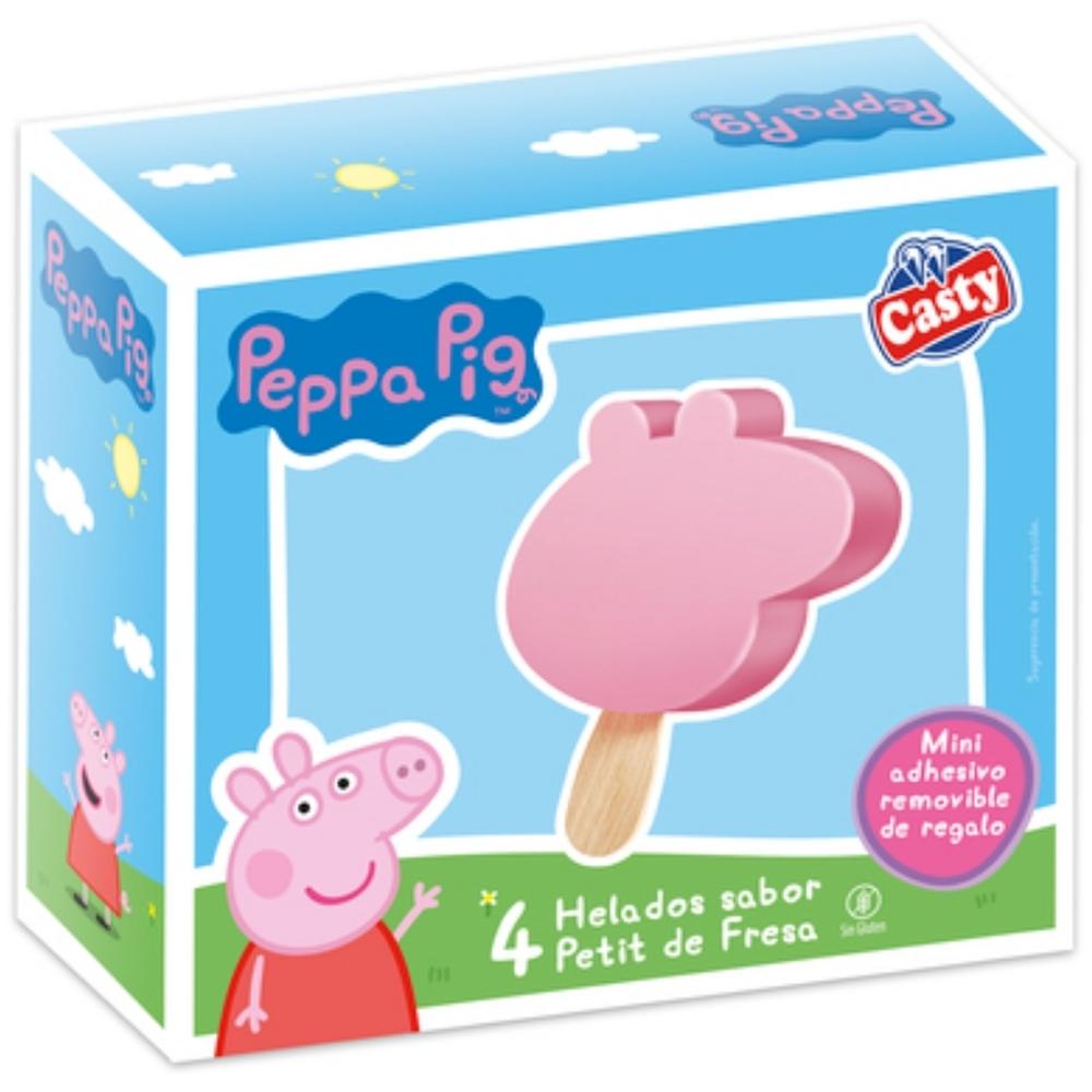 Pack Glace Peppa Pig Fraise Casty 4 unités 75ml