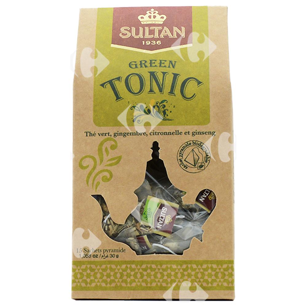 [538534] Infusions Pyramides Green Tonic Sultan 30g.