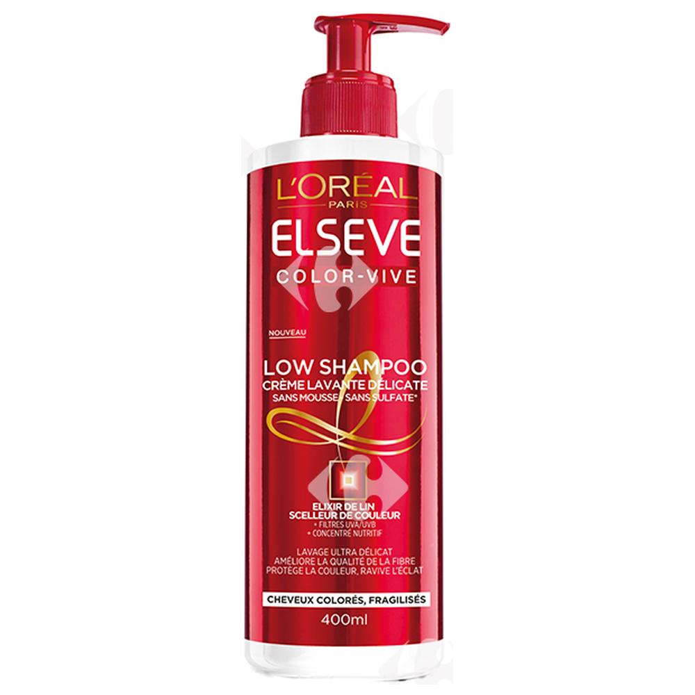 Low Shampooing Soin Color Vive sans Sulfate Elsève 400ml