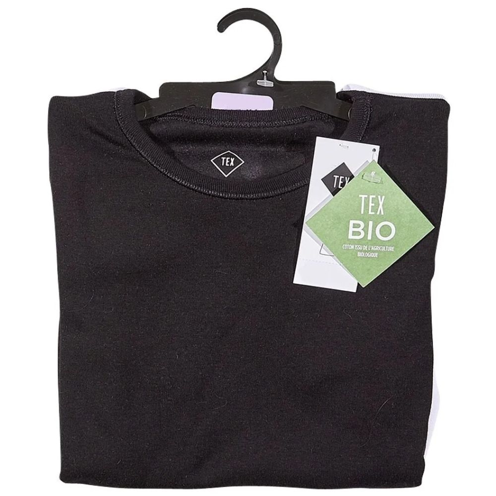 [434589] T-shirt avec Manche Courte Noir pour Garçon Tex Home 2 Pièces
