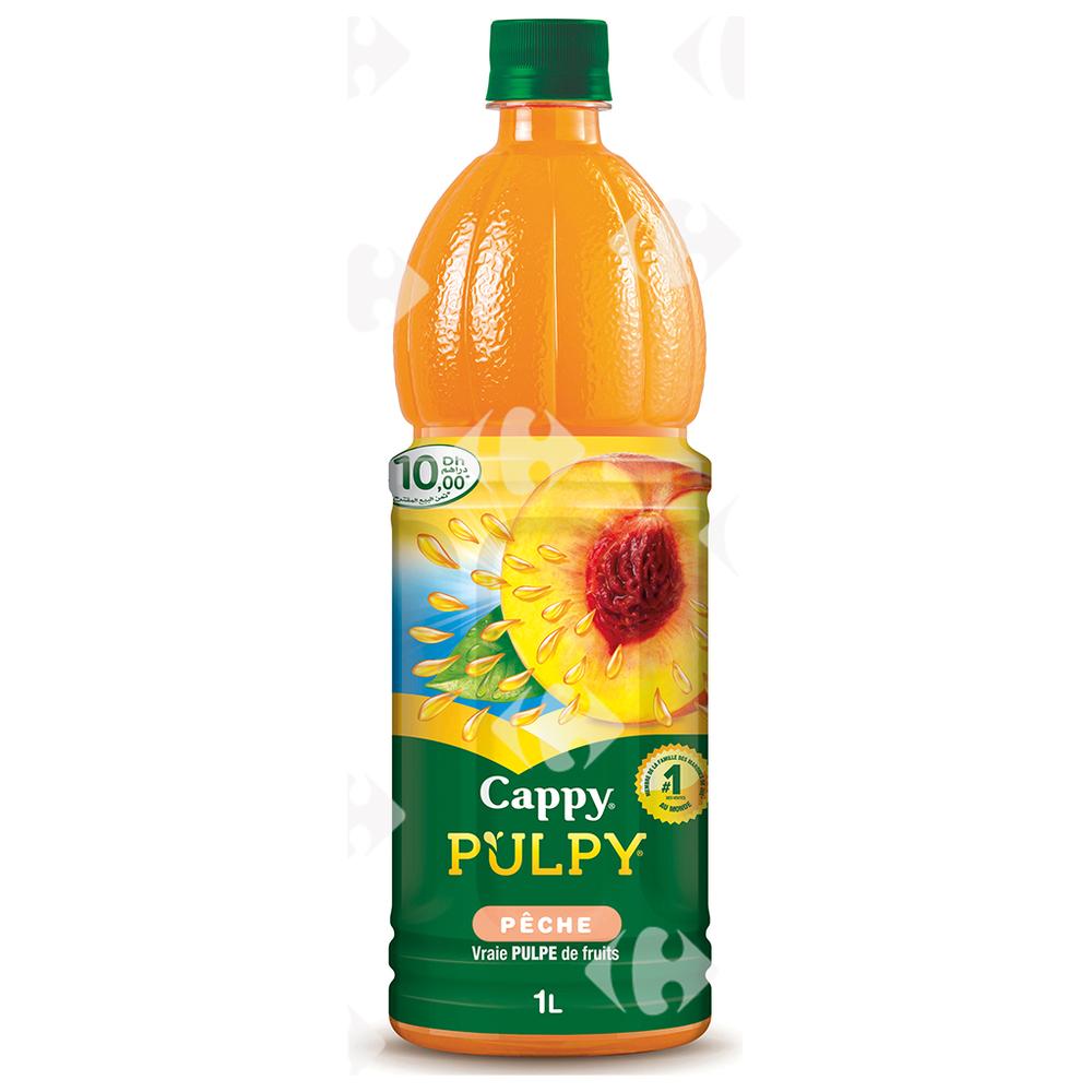 Jus Pulpy Cappy pêche bouteille 1L.