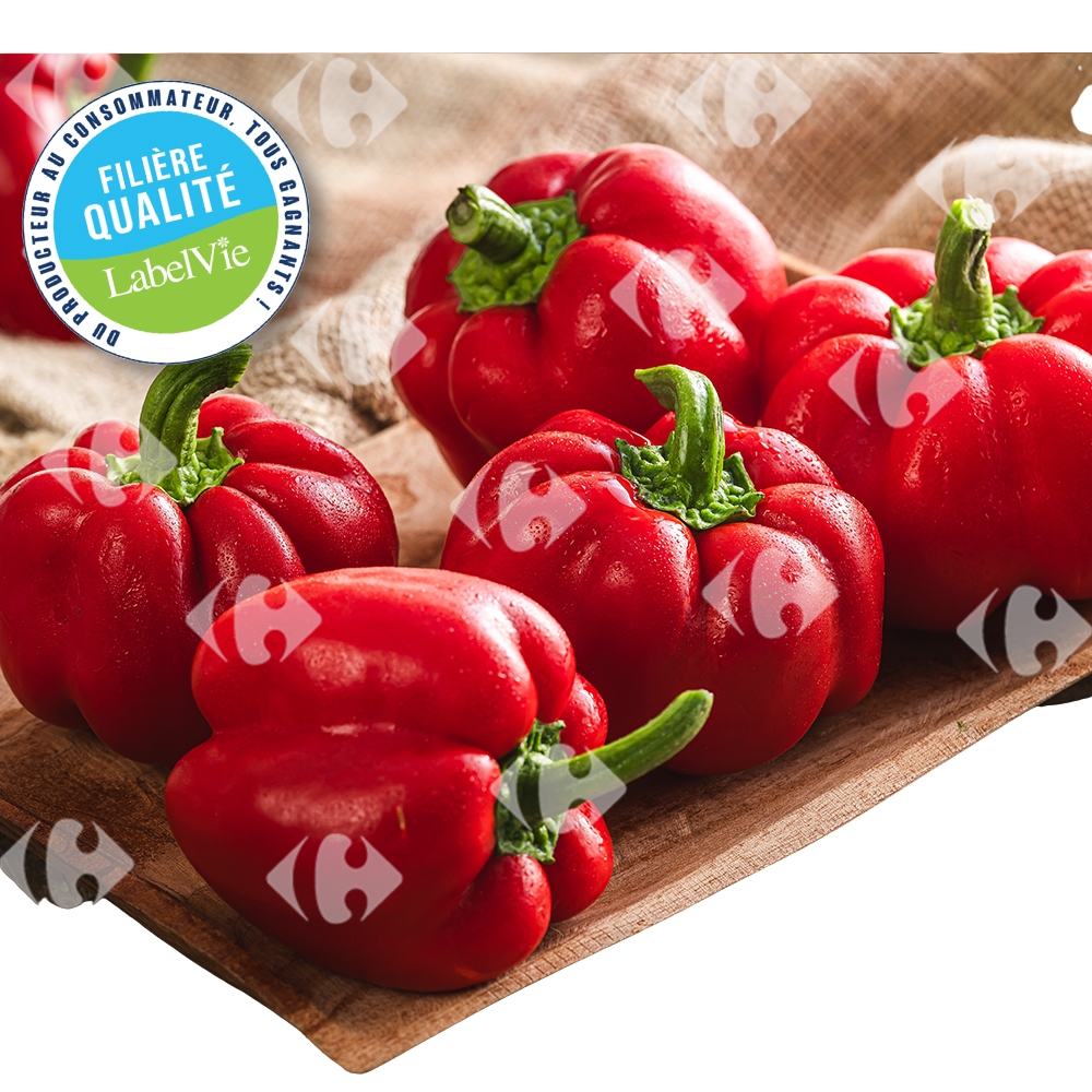 [708941] Poivron Rouge 500g - Filière Qualité