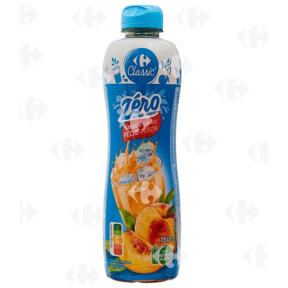 [571224] Sirop de Pêche Sans Sucre Carrefour 75cl.