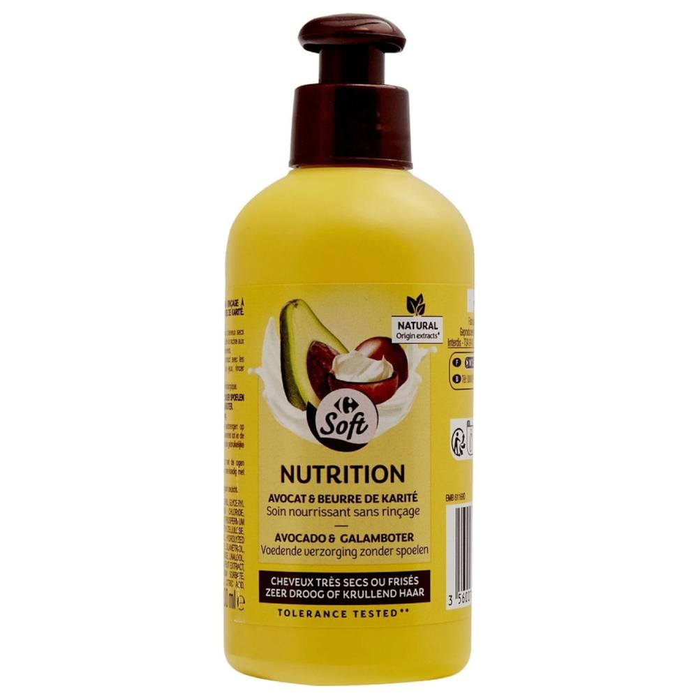 [371451] Crème Soin Sans Rinçage Avocat Karité Les Cosmétiques Carrefour 200ml