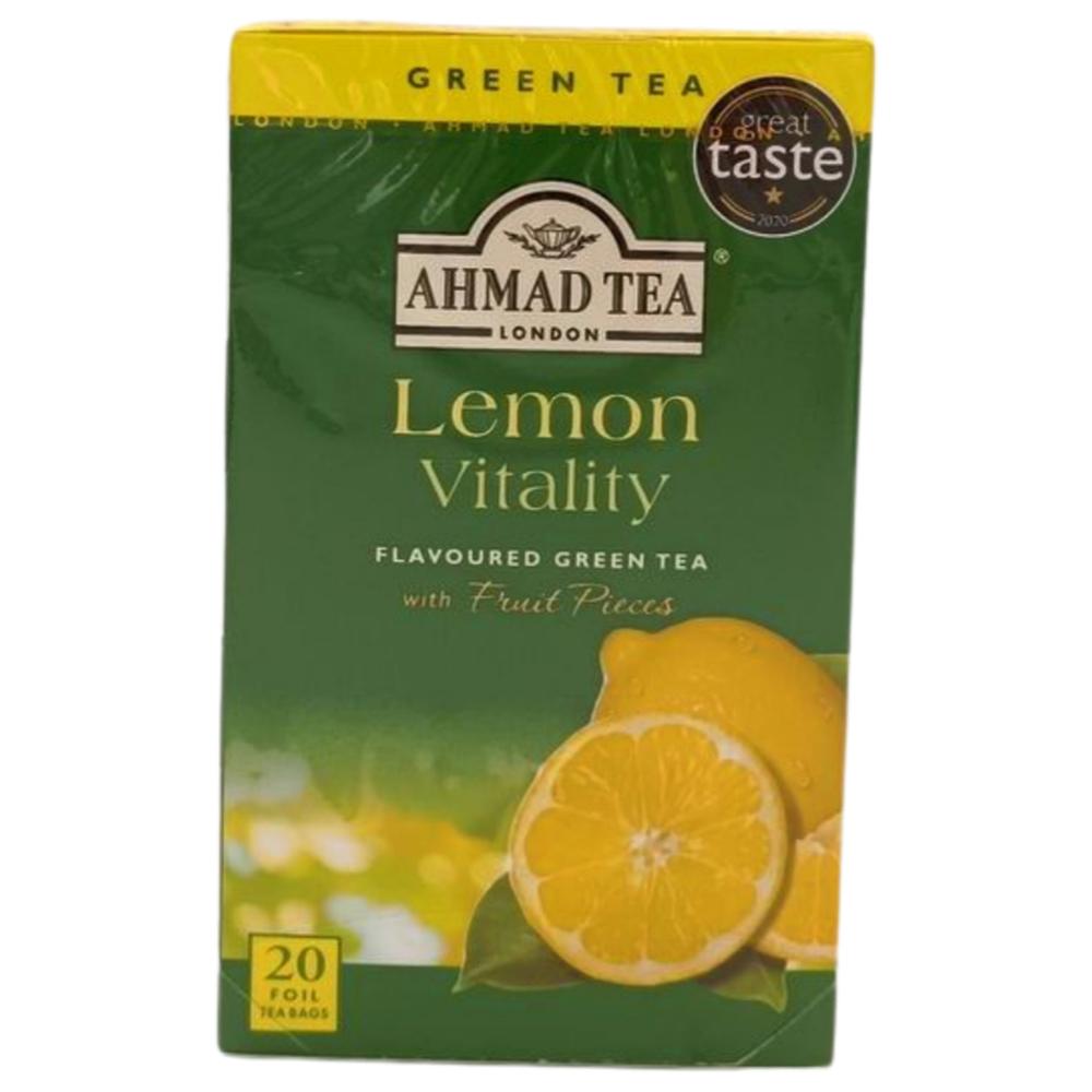 [539446] Thé Aromatisé en Sachets Citron Vitality Ahmad Tea 20 unités