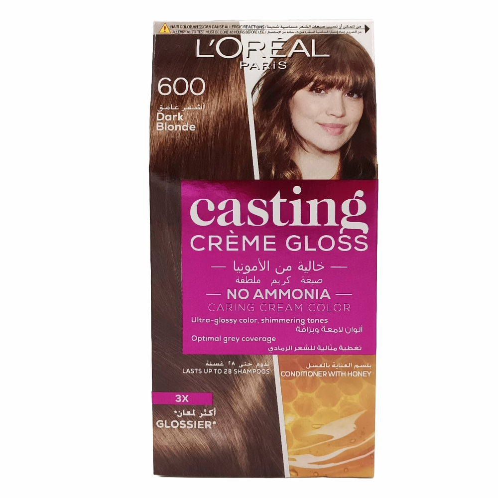 [624053] Coloration Crème Blond Foncé 600 Sans Ammoniaque Casting L'Oréal Paris
