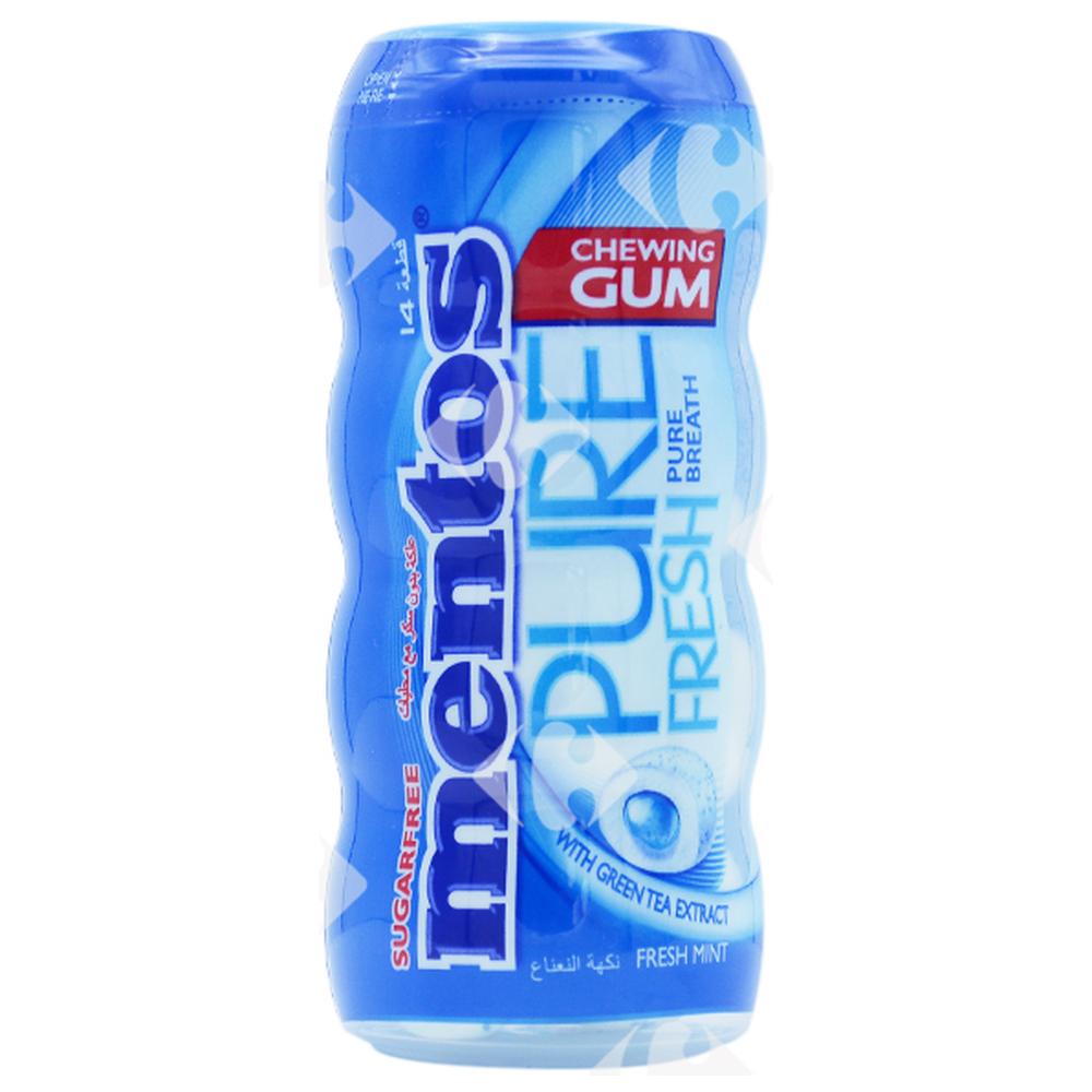 [356597] Chewing-Gum Fourré Pure Fresh Mint sans Sucres Mentos 12 Unités