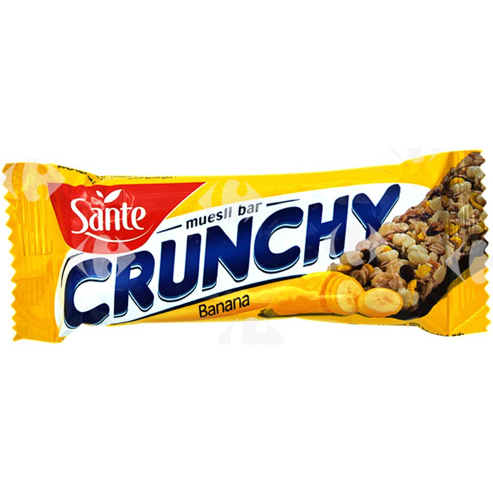 Barres Muesli Chocolat Banane Crunchy Sante 35g.