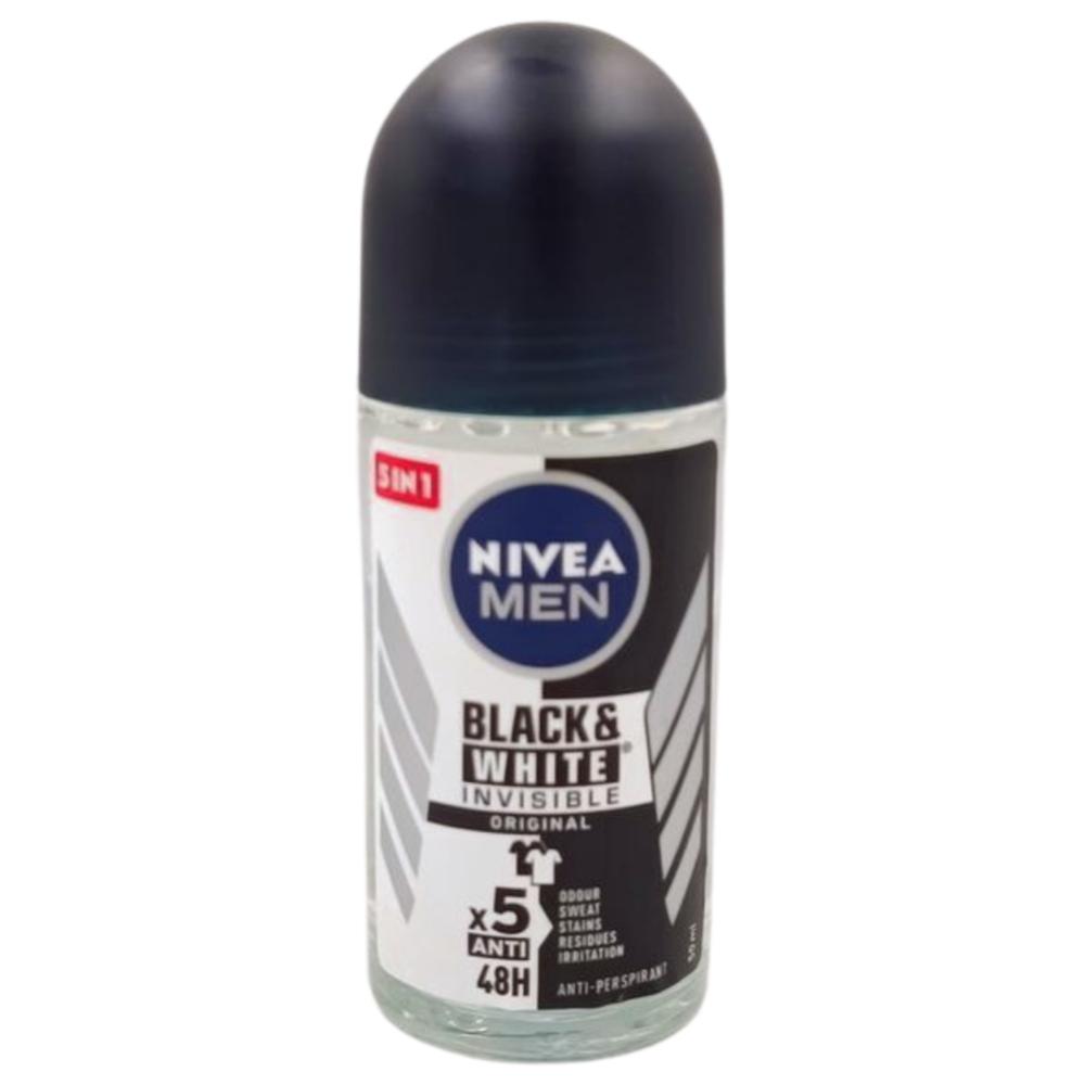 Déodorant Homme Black & White Original Roll-on Nivea Men 50ml.