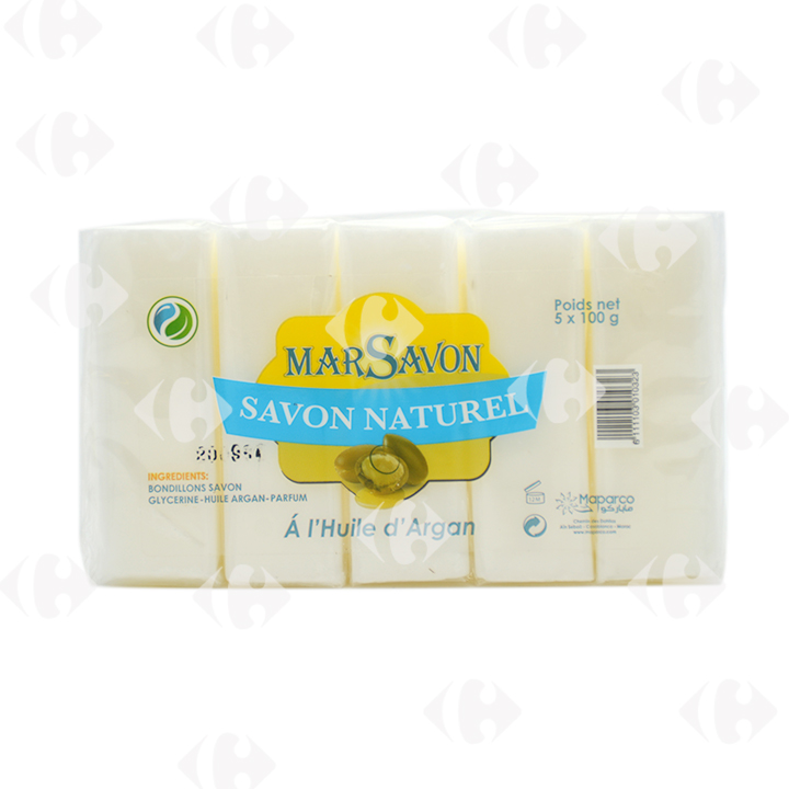 Savon de Marseille Huile Argan Marsavon 5x100g