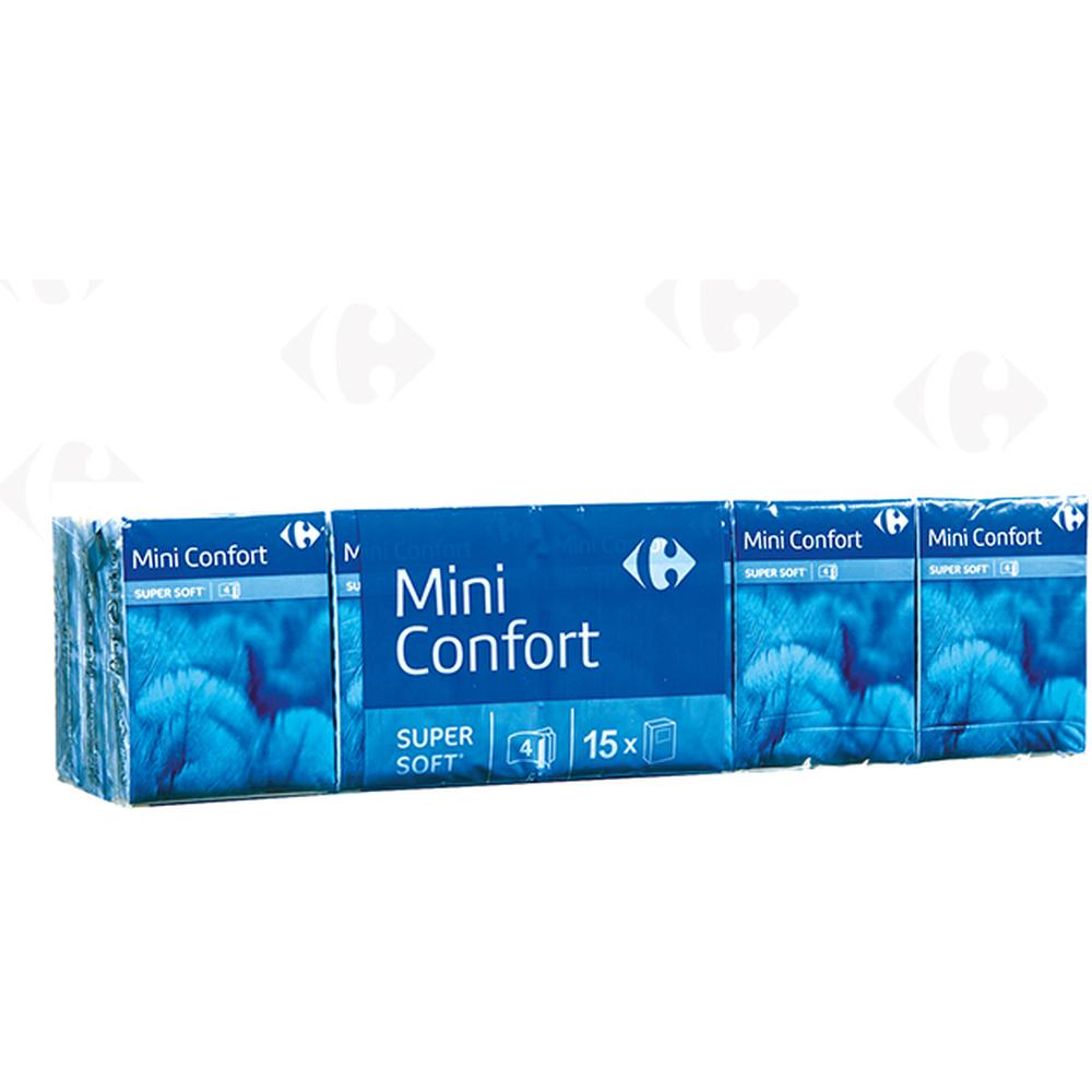 [415913] Mouchoirs de Poche Mini Confort super soft 4 plis 15 unités