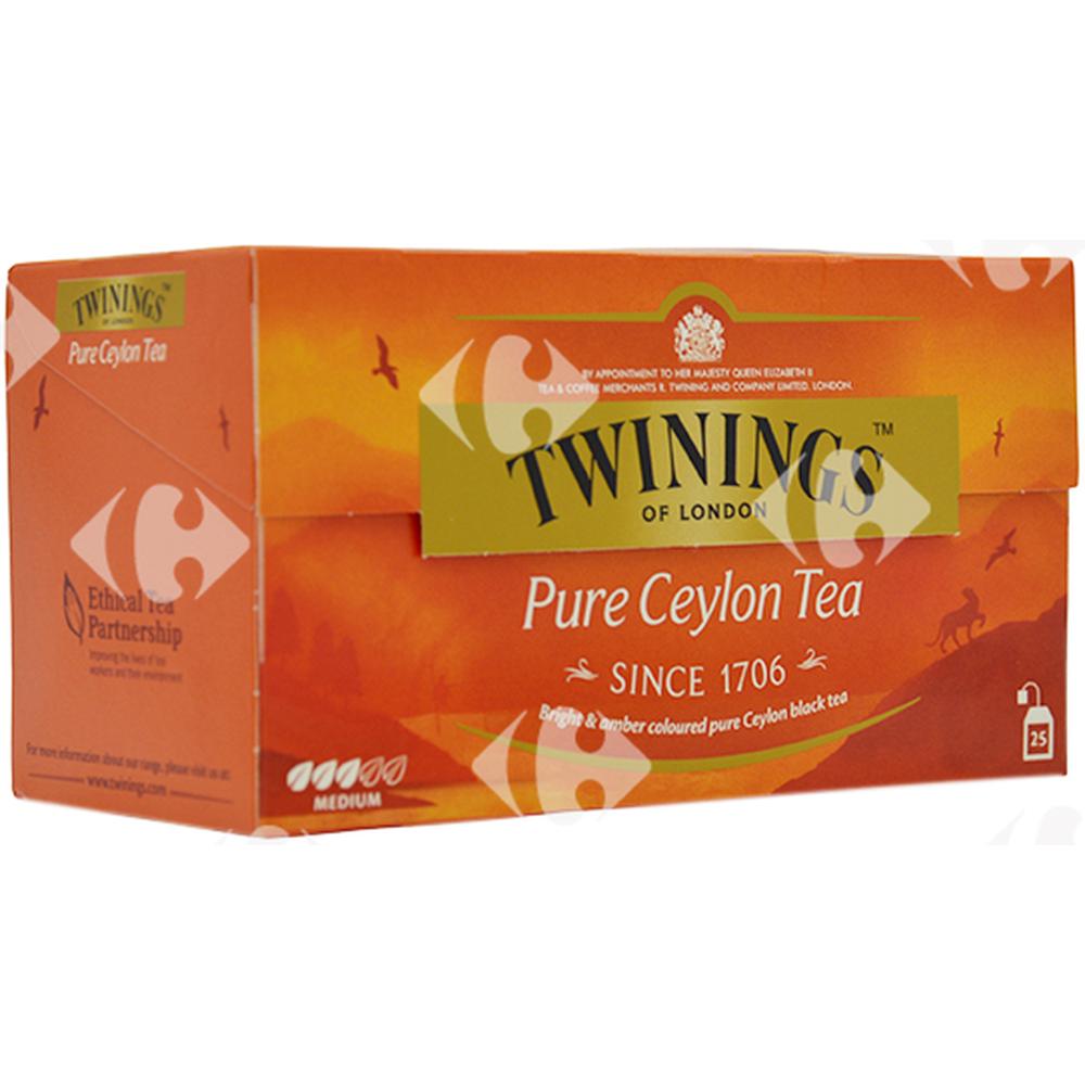 Infusions en Sachets Pure Ceylon Twinings 25 sachets.