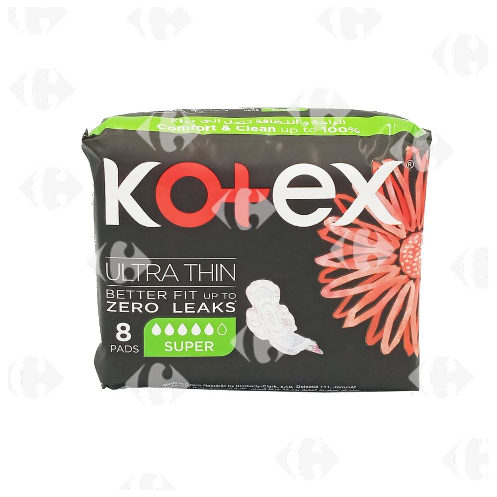 [682569] Serviettes Hygiéniques Ultra Fines Super Kotex 8 unités