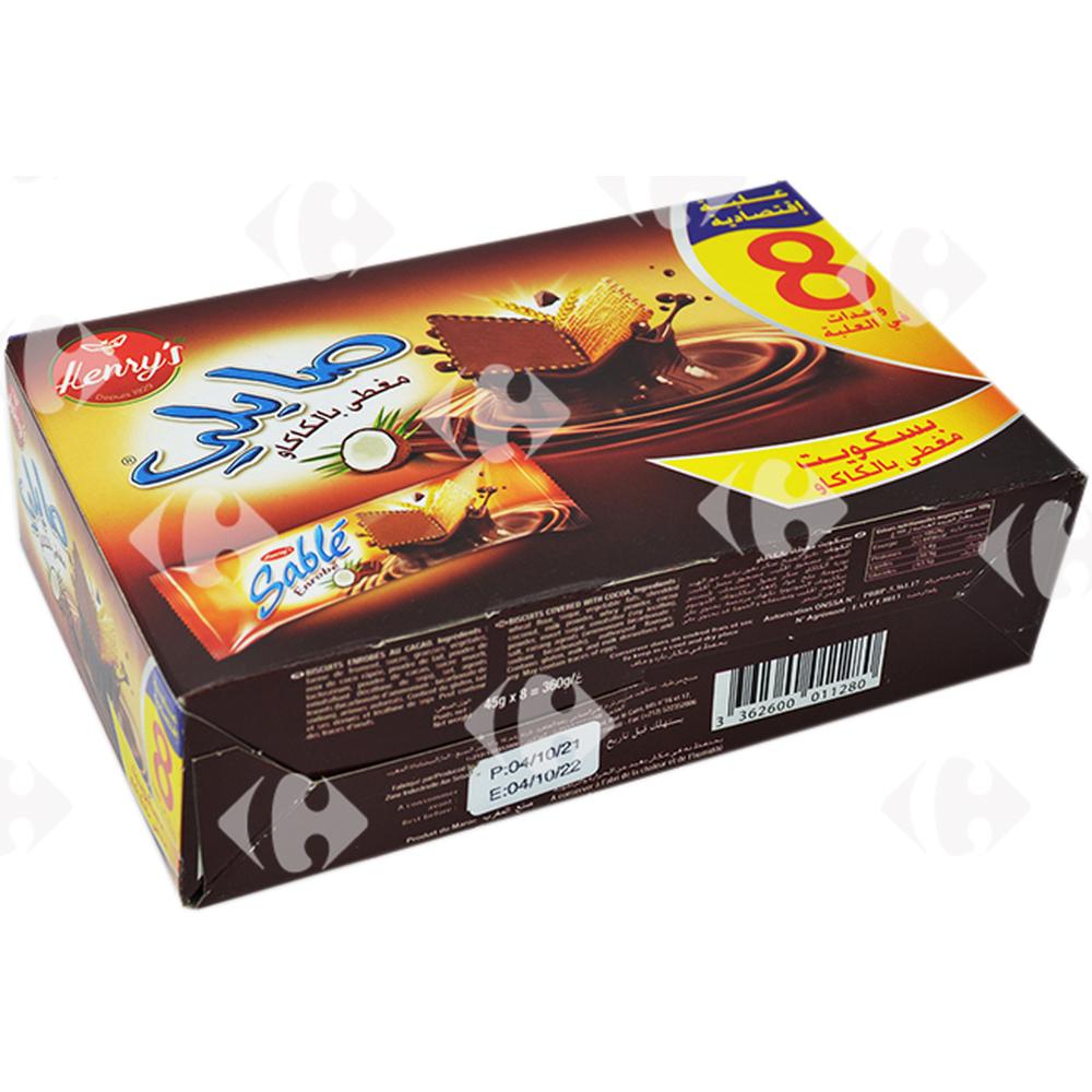 Pack Biscuits Sablés Enrobés Henry'S 8x45g
