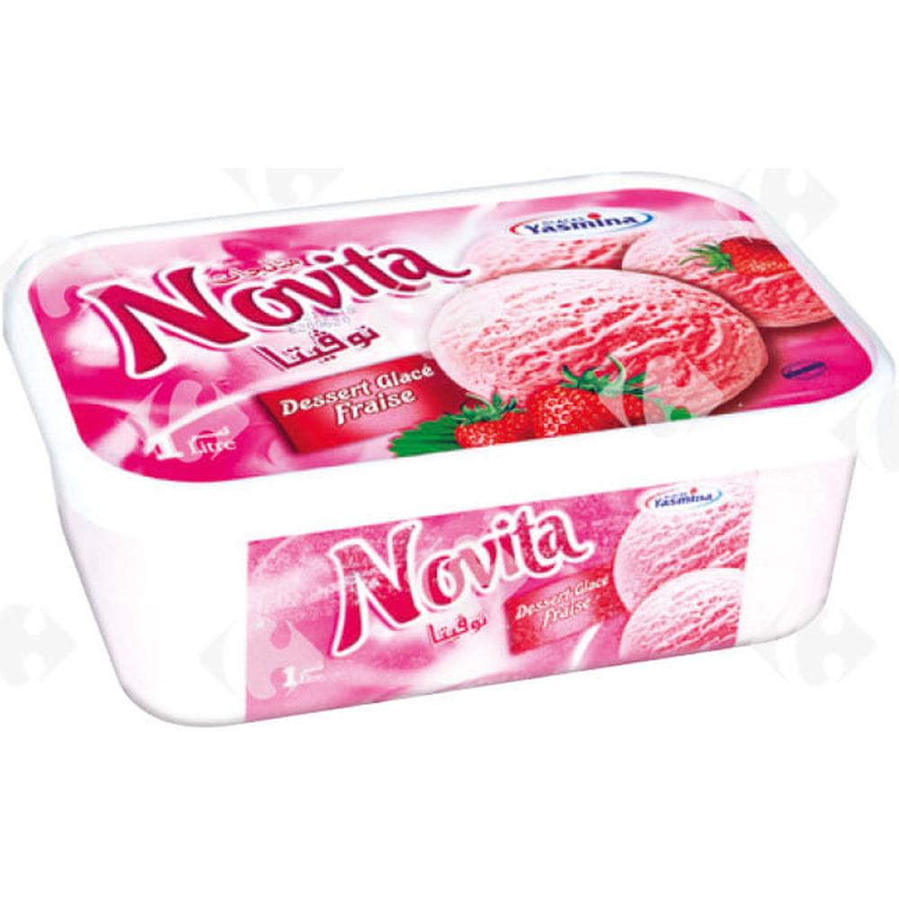 [31637] Crème Glacée Fraise Novita 1L.