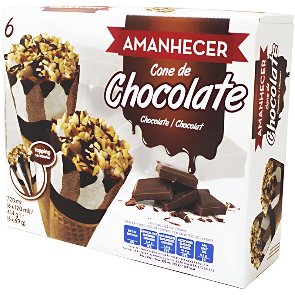[665413] Cornets Glace Chocolat Amanhecer 6x120g