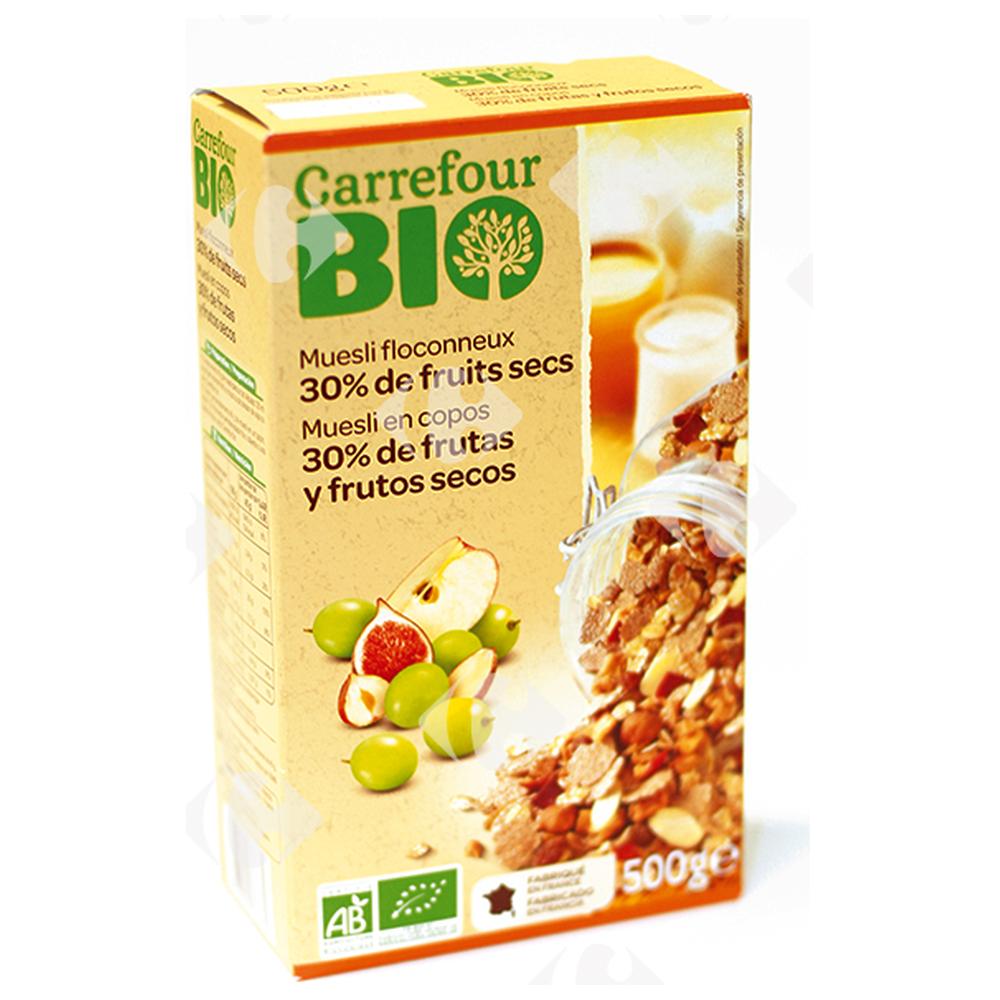 [209616] Muesli Floconneux 30% Fruits Secs Bio Carrefour Bio 500g
