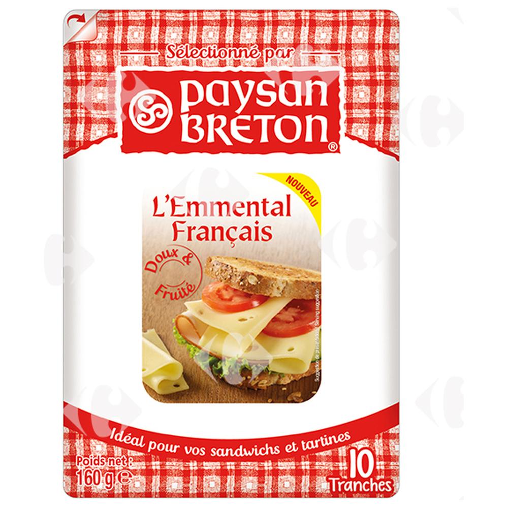 Emmental en Tranches Paysan Breton 160g