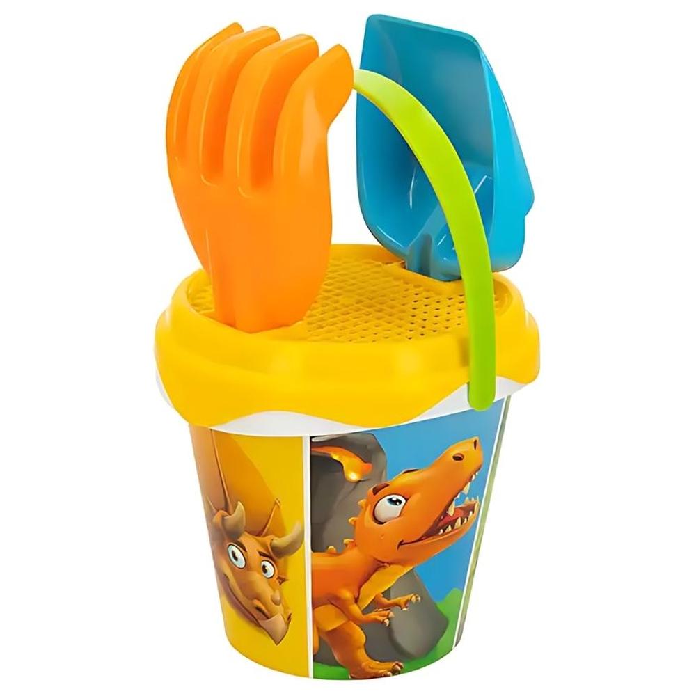 Seau Double Dinos Fantastiques 14cm avec Accessoires 6 pièces