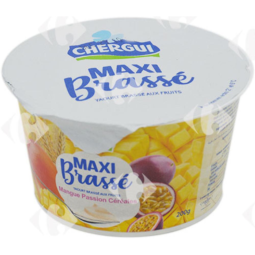 Yaourt Brassé Mangue Passion et Céréales Maxi Chergui 200g