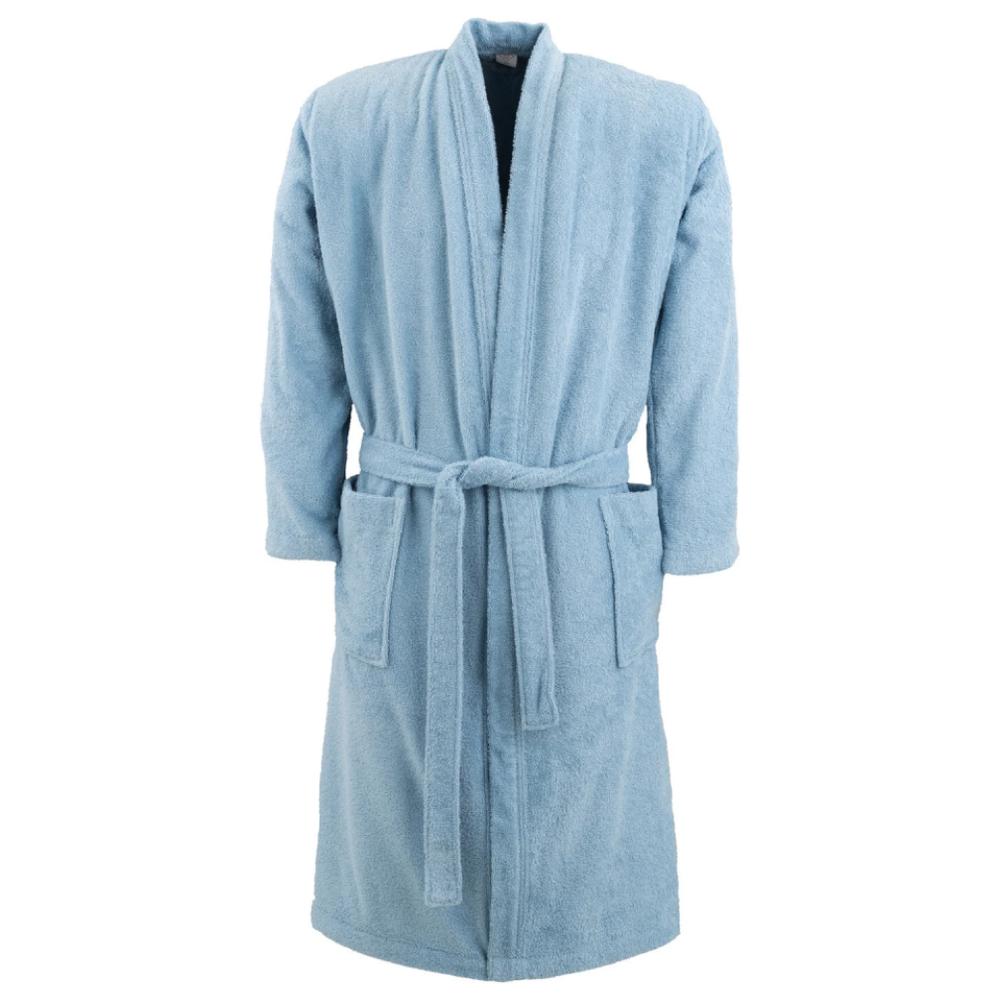 [657849] Peignoir Adulte Bleu Clair 100% Coton Tex Home S/M