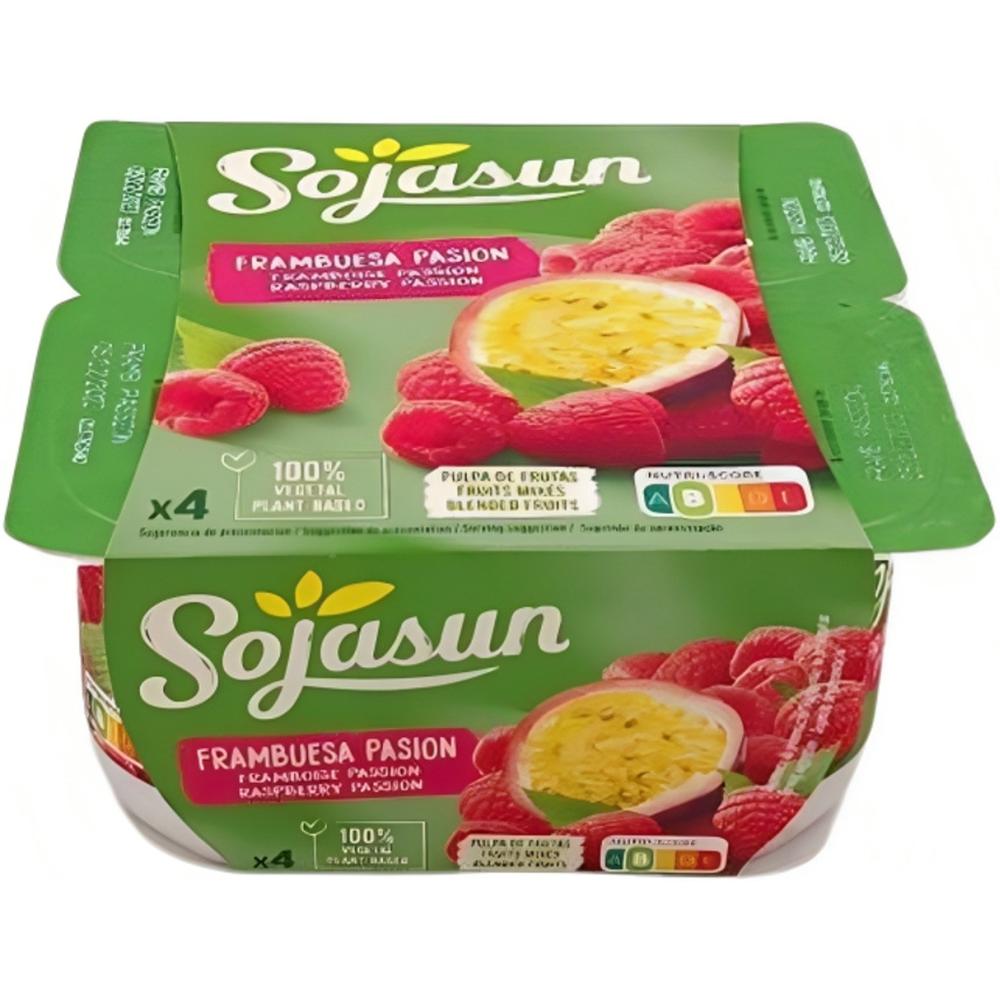 [412612] Dessert Végétal à la Framboise et Fruit de la Passion Sojasun 2x100g.