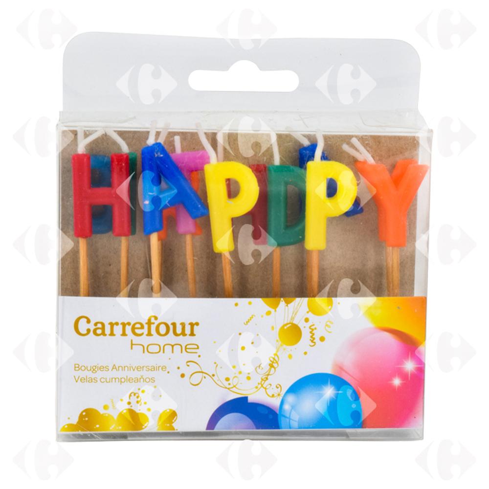 [187706] Bougie Happy Birthday Carrefour Home