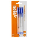 Stylo Roller Transparent Bleu 3 unités