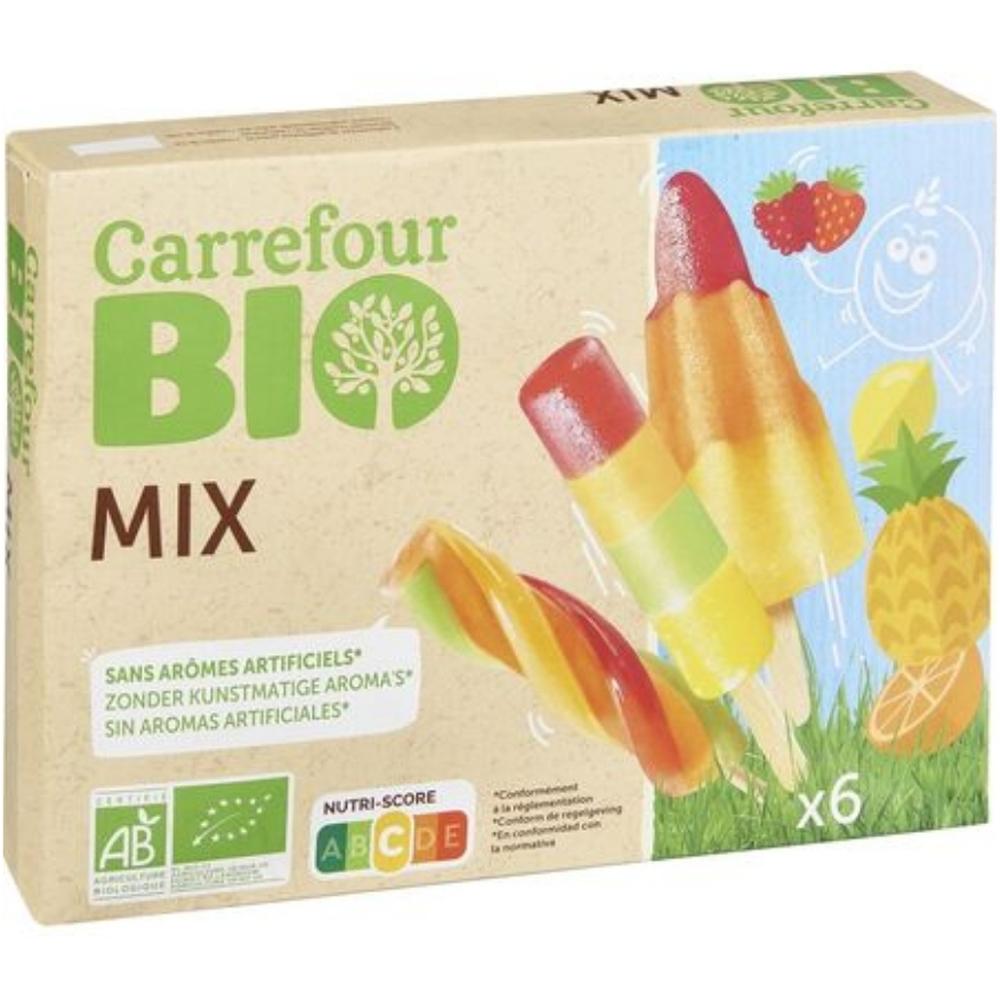 [683431] Bâtonnets Glace Mix Carrefour Bio 6 unités 350g.