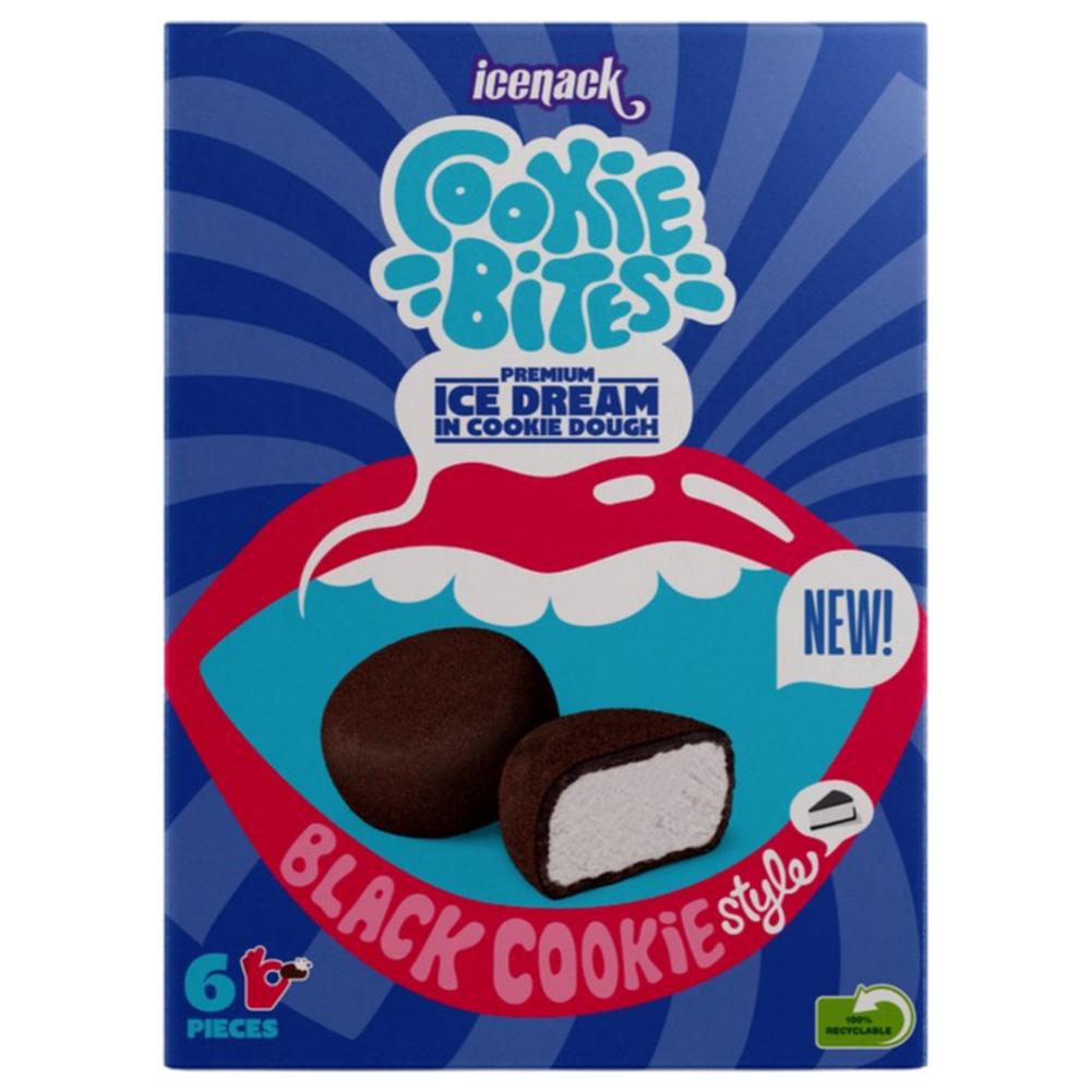 [706443] Bites Black Cookie Icenack 240g 6 pièces.