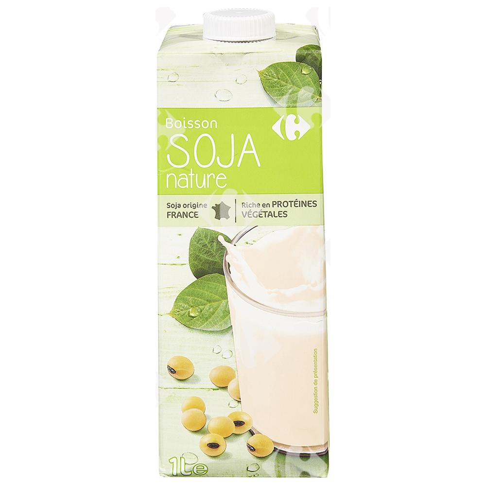 Boisson Végétale de Soja Nature Carrefour 1L.