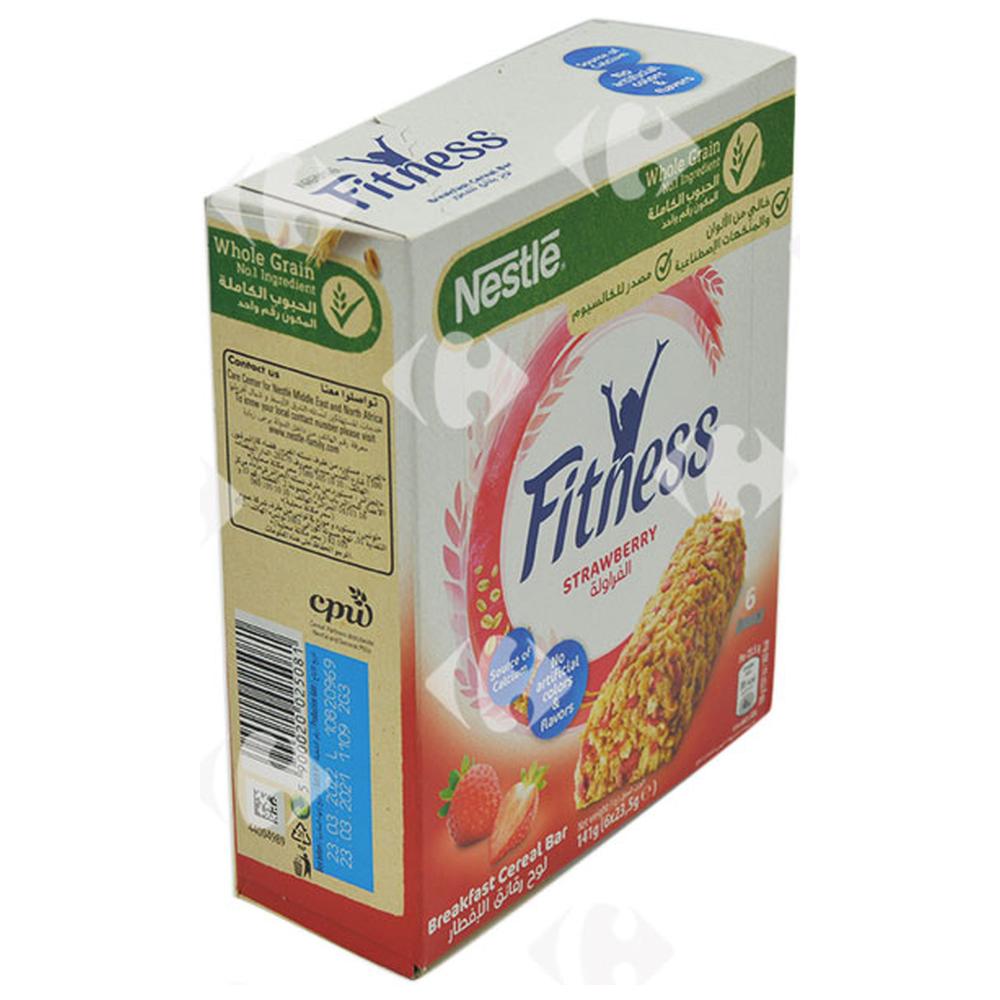 [643398] Barres de Céréales Fraise Fitness 6x23,5g.