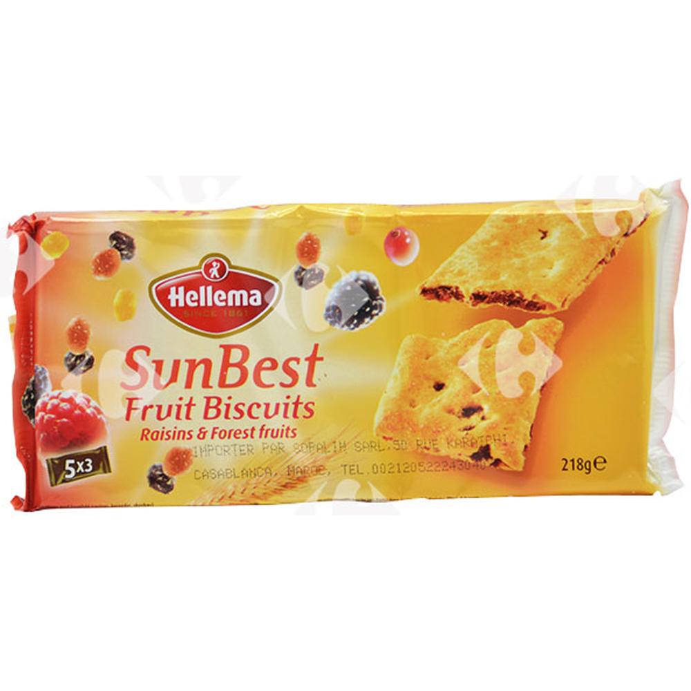 Biscuits Fruits des Bois Sunbest Hellema 218g.