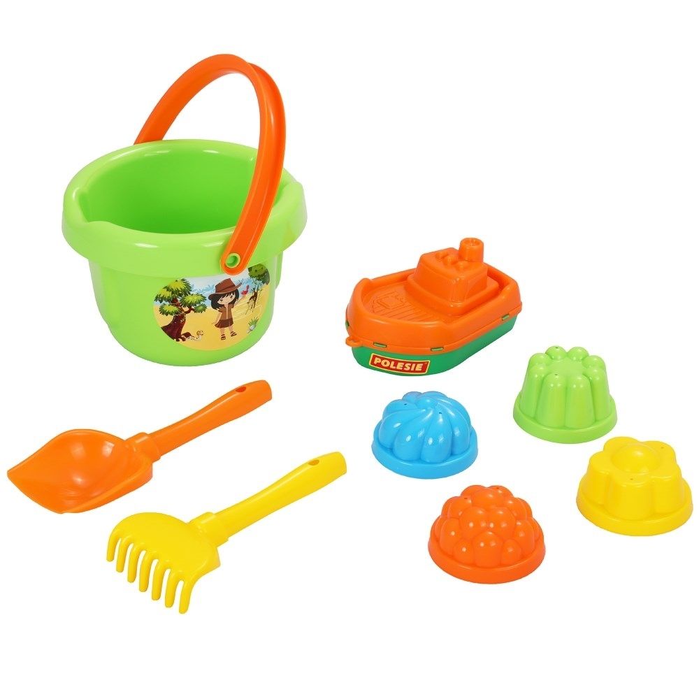 [675044] Seau Rameur Vague avec Accessoires de Plage Polesie