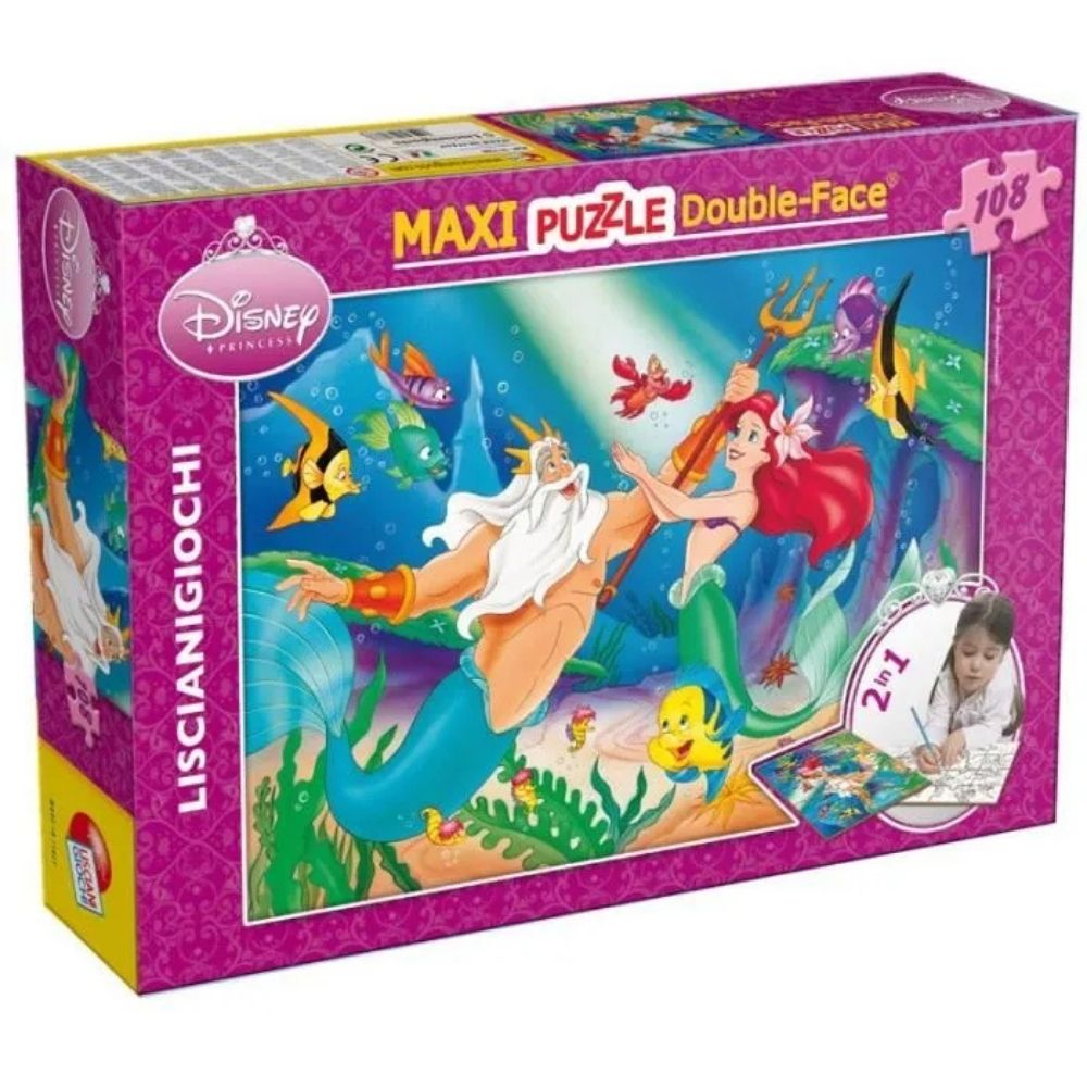 [414847] Puzzle la Petite Siréne Puzzle Double Face Super Maxi 108 Pièces