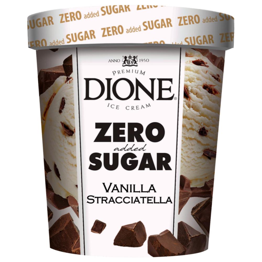 Pot Glace Vanille Stracciatella Sans Sucre 500ml.