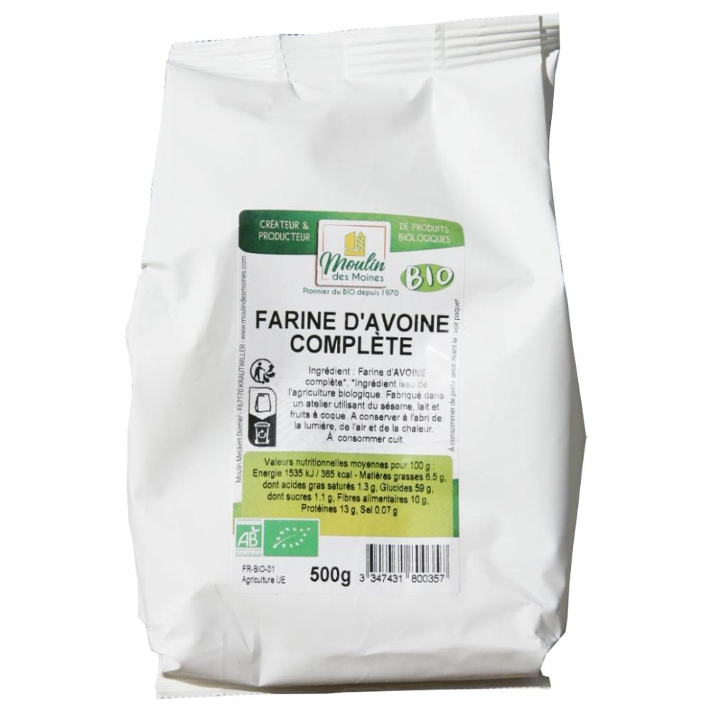 [713990] Farine Avoine Complete Bio Moulin Des Moines 500g.