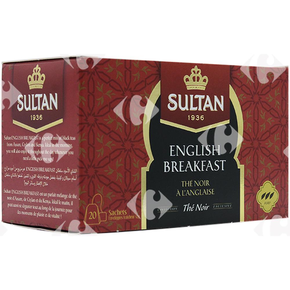 Thé Noir en Sachets English Breakfast Sultan 20x2g.