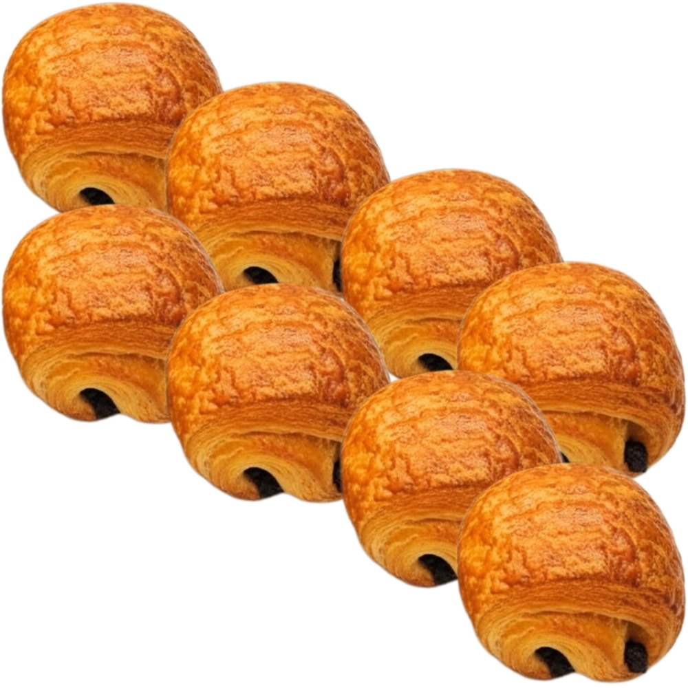[552324] Pain au chocolat au beurre 8 unités.