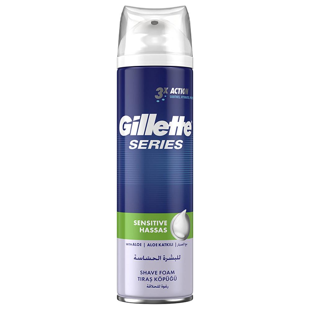 [1565] Mousse à Raser pour peaux sensibles Gillette 250ml.