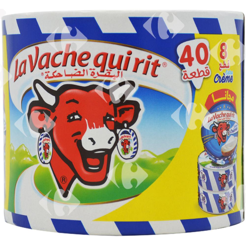 [599393] Lot Mixte de 2 Fromages Fondus : Fromage Standard - Extra Crème La Vache Qui Rit 40 unités.