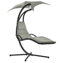 Chaise suspendue Grise Palerme en Acier Textilène