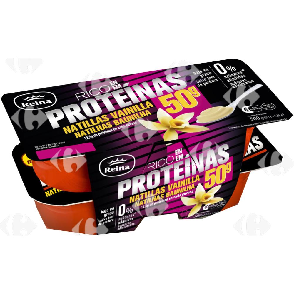 Crème Dessert Vanille Protéines Reina 4x125g.