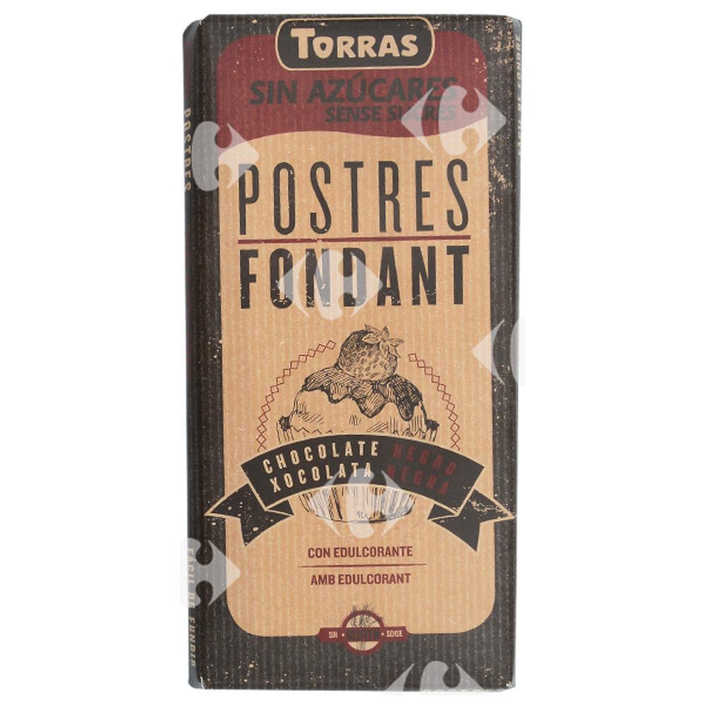 Chocolat Pâtissier Noir 52% Cacao sans Sucre Torras 200g.