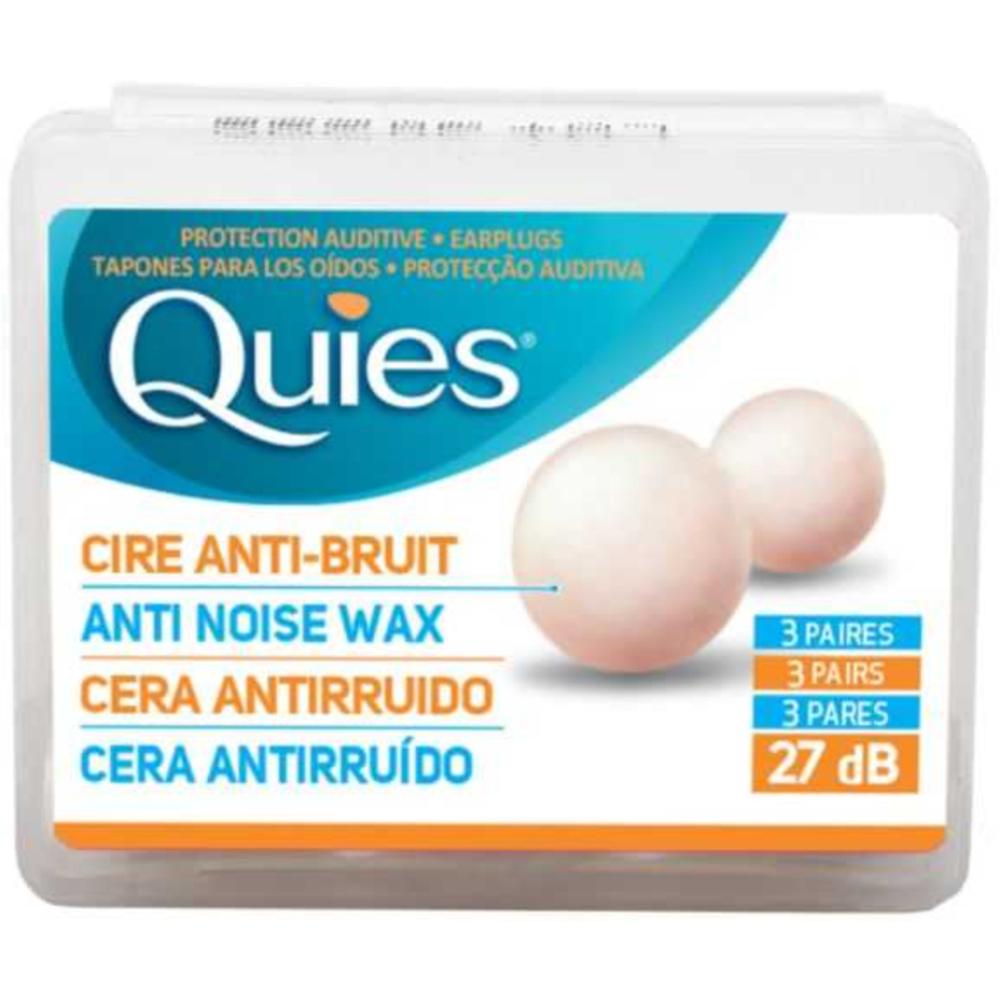 [691004] Protection auditive Cire Naturelle Confort Longue Durée Quies 3 Paires