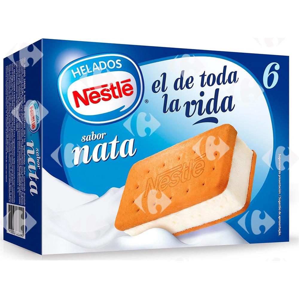 Glace Sandwich Helados Nata Nestlé 6x100ml.