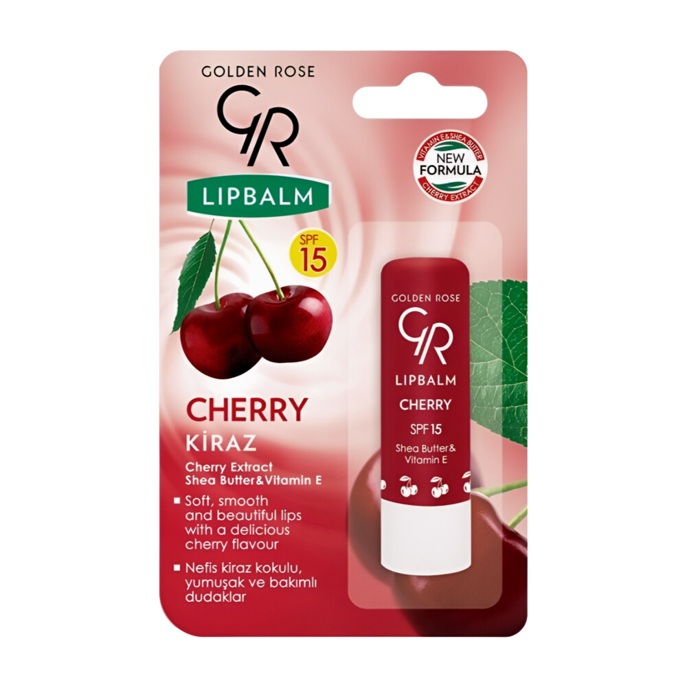 [713587] Baume à Lèvres Cerise SPF 15 Golden Rose 1 unité.