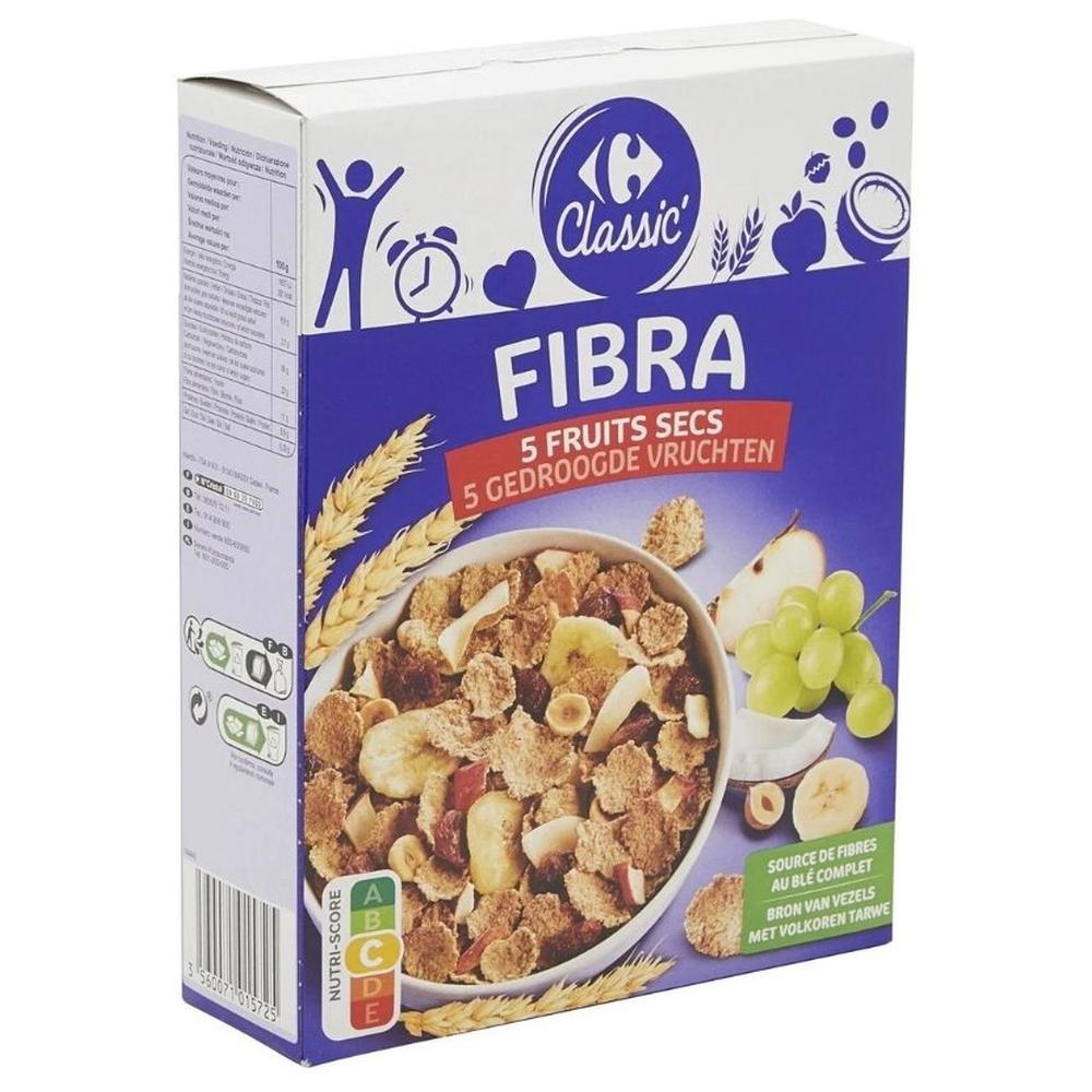 Céréales Fruit et Fibre Carrefour Classic 500g