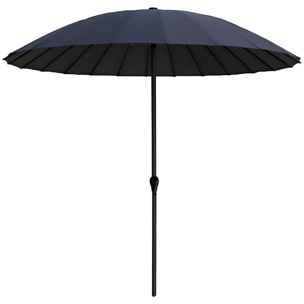 [675002] Parasol Shanghai Noir Mat Aluminium et Toile 250cm