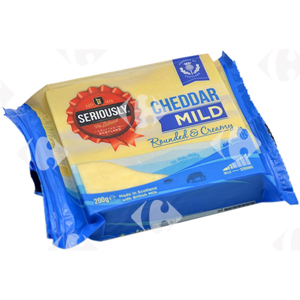 [622442] Cheddar Mild White 48%Mg en Plaquette Seriously 200.